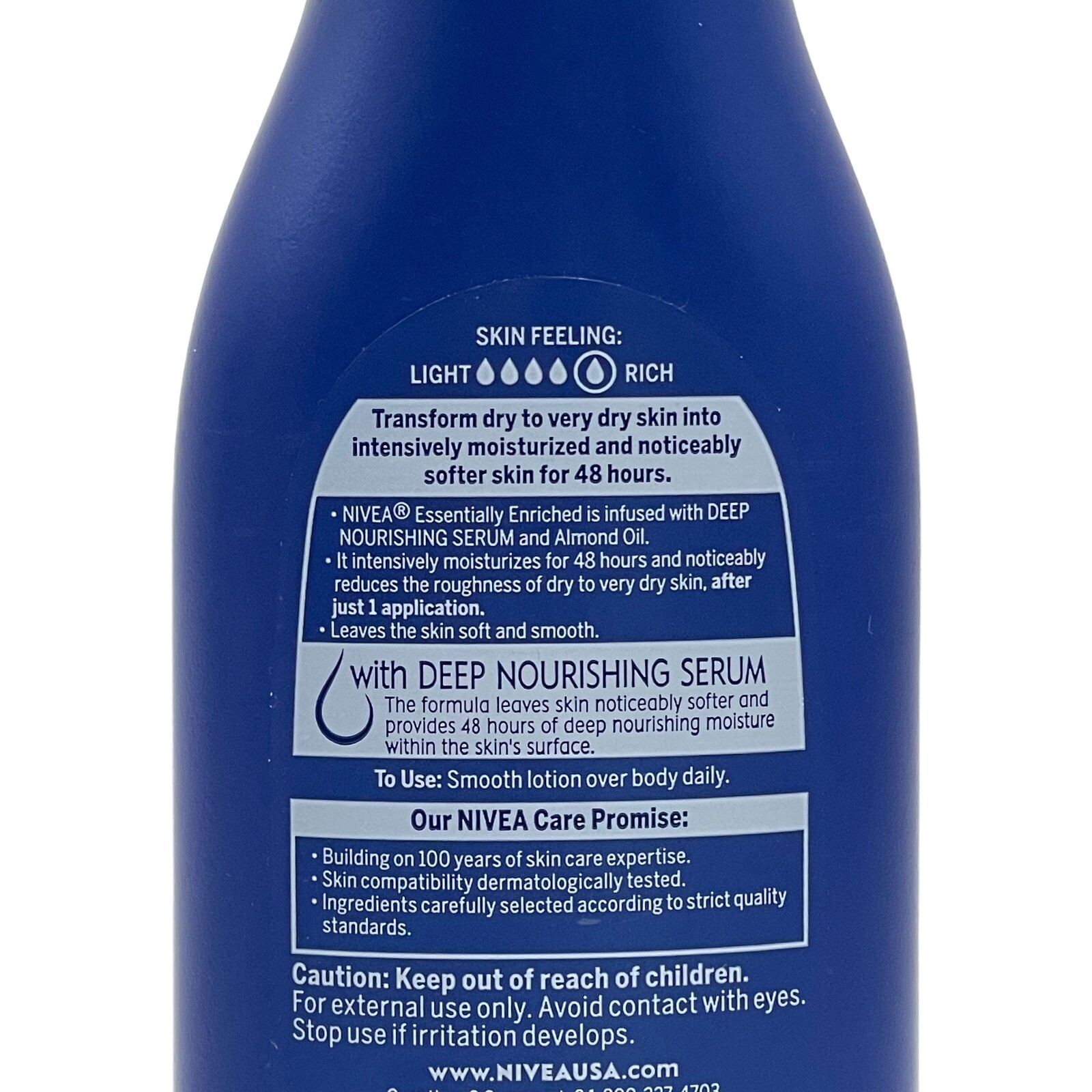 6 Pack Nivea Essentially Enriched Rich Body Lotion 48 HR Nourishing 6.8 ...