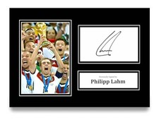 Philipp Lahm Hand Signed A4 Photo Signature Autograph Card Germany Gift Display