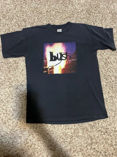 Bush Suitcase Concert Shirt Promo Nirvana Pearl 1990s vintage concert t-shirt, vintage, size L, single stitch, B+ condition