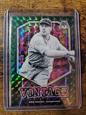 2021 Panini Mosaic Bob Feller Vintage Green Mosaic Prizm #V12 Cleveland HOF