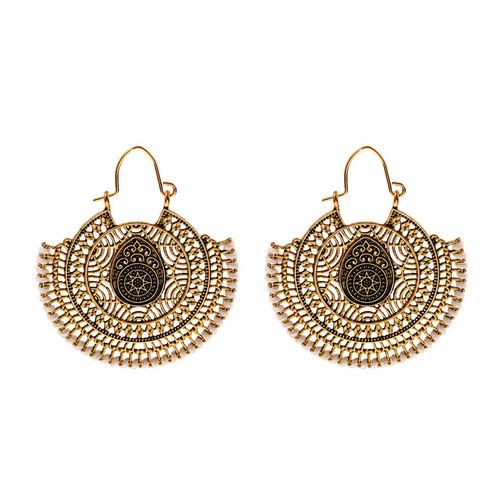 Mujeres Boho Patrón Retro Puño Ahuecado Elegante Gancho Pendientes Joyería Regalo - Imagen 138 de 140