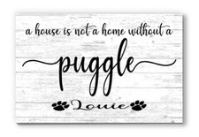 Customized A House is not a Home Without a Dog Rustic Wooden Home D cor Gift