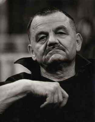 Alfred HRDLICKA a PORTRAIT by Ingo BARTH around 1979 hand signed on barite board