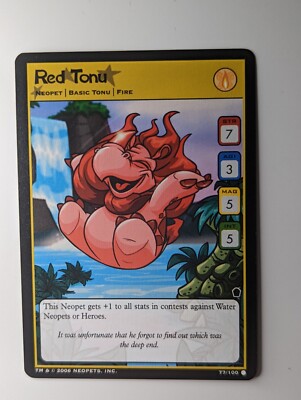 Neopets TCG The Haunted Woods Red Tonu 77/100