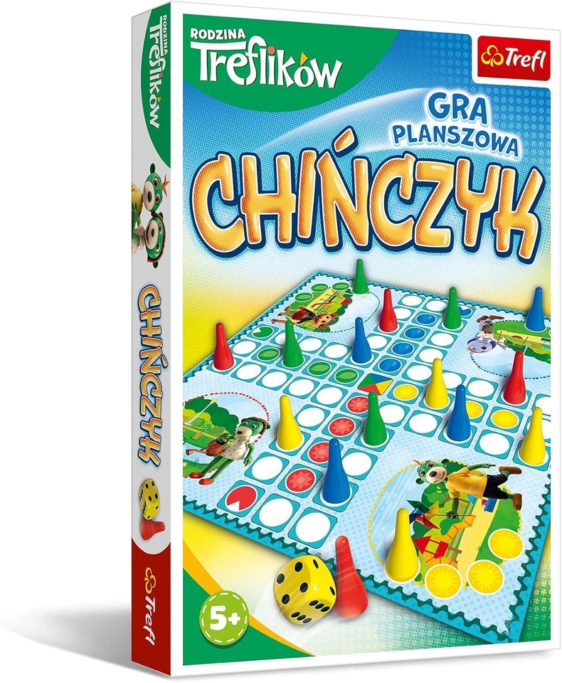 GRA PLANSZOWA CHIŃCZYK RODZINA TREFLIKÓW Polska Gra Rodzinna Towarzyska Game