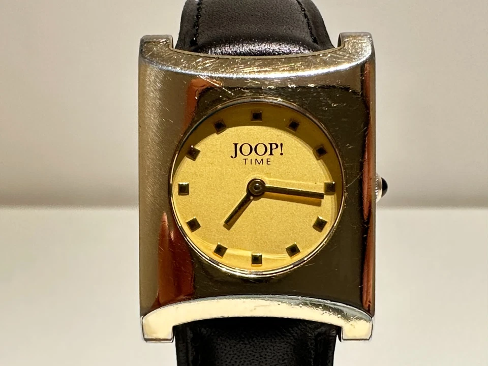 VINTAGE TANK LUXURY SWISS LADIES GOLD PLATED QUARTZ WATCH "JOOP"TIME/ETA 7 J. - Image 2 of 4
