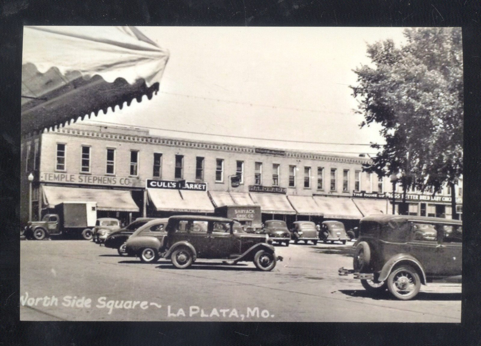 REAL PHOTO LA PLATA MISSOURI DOWNTOWN STREET SCENE LAPLATA MO CARS
