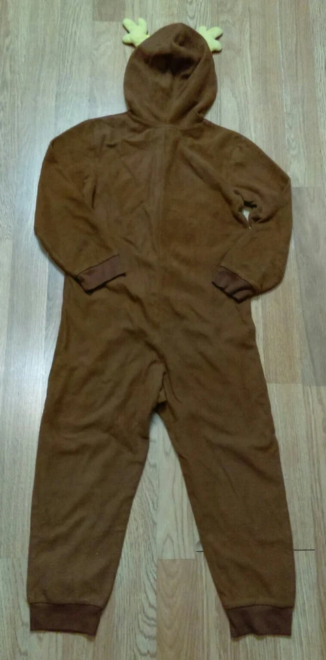 JOE BOXER Marrón Reno Con Capucha Astas Una Pieza Disfraz Pijama Unisex Pequeño 6/7 Foto 2 de 4