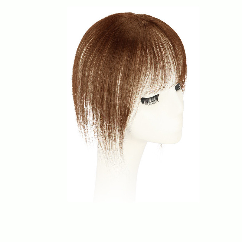 Clip In Human Hair Straight BangsToppers -For Women  Thin Hair Top Replacement