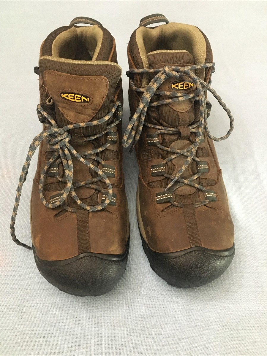KEEN 1007004 MEN'S DETROIT MID BROWN LEATHER STEEL TOE WORK HIKING BOOTS 13  US | eBay