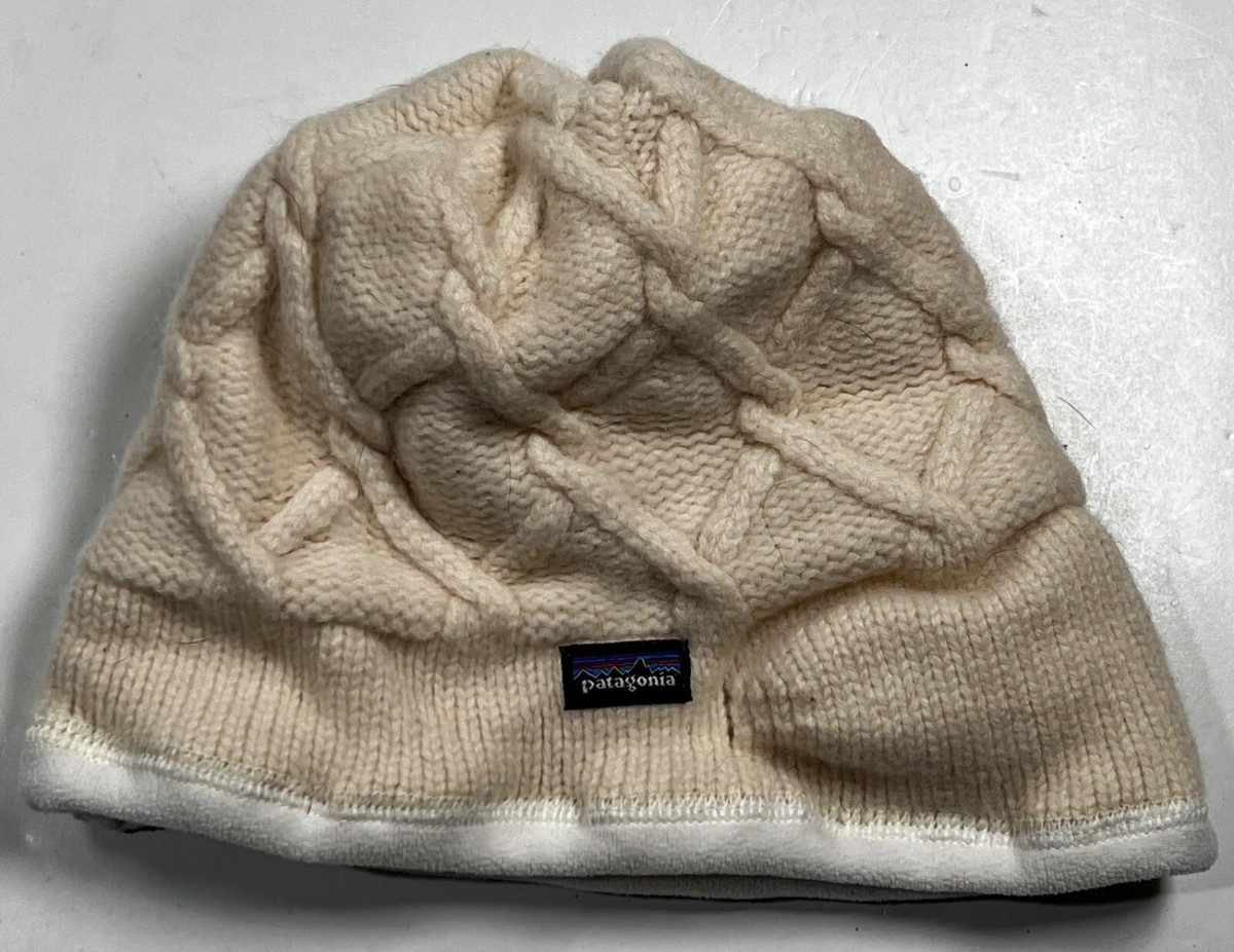 Patagonia Vanilla Beanie Merino Wool Blend Cable Knit 28966 Patagonia Vanilla Beanie Merino Wool Blend Cable Knit 28966