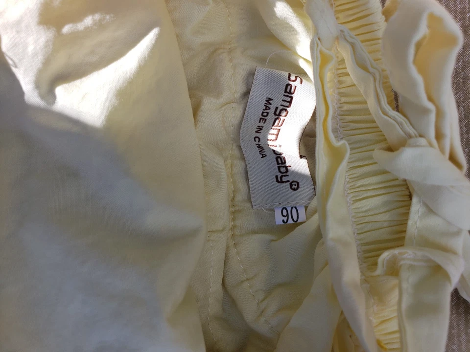 Lindo Mameluco Halter Samgami Boutique Bebé Niño Niña 18-24M Encaje Amarillo Blanco Foto 3 de 3