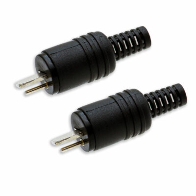 2x DIN Lautsprecher Stecker Kabelanschluss Knickschutz Schraubbar Boxen Adapter