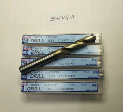 NACHI  7.7mm HSCO STUB LENGTH  DRILLS  5 PCS
