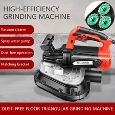 3-Heads Dustless Grinder Triangle Floor Grinding Machine Edge Concrete Grinder