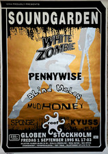 PRICE DROP! Soundgarden Concert Poster w/ White Zombie Pennywise - Sept 1 1995