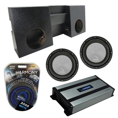 05-15 Toyota Tacoma Double Cab Harmony A102 Dual 10'' Rhino Sub Box & HA-A800.1