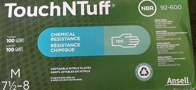 ANSELL TouchNTuff 92-600 Einmalhandschuhe 100´er Box Nitrilhandschuhe Größe M