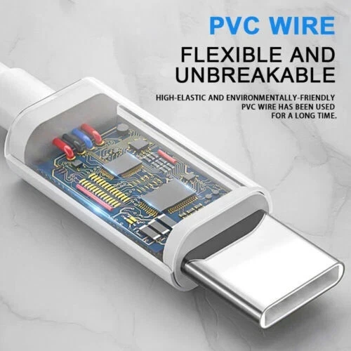 Cable cargador rápido tipo C carga datos cable iPhone 16 15 Pro Max Plus USB-A Foto 4 de 4