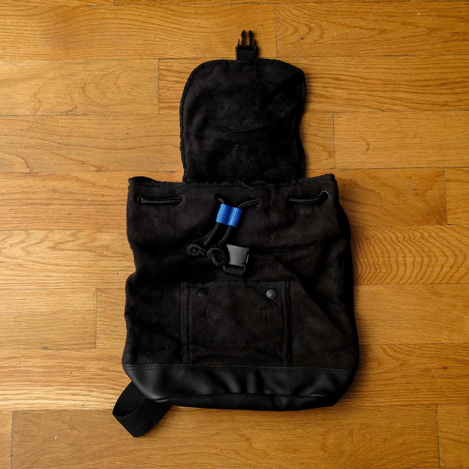 Mochila Polo Sport Ralph Lauren unissex preta vintage anos 90 P retrô - Imagem 4 de 4