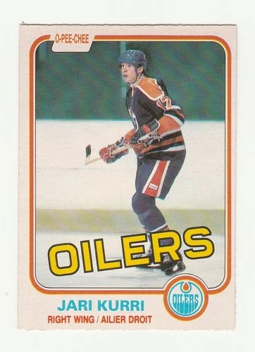 1981-82 OPC #107 JARI KURRI ROOKIE CARD, OILERS, EX-MT