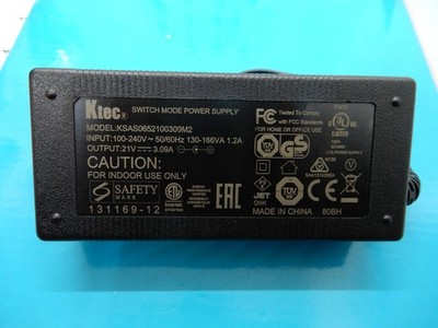 Ktec AC Adapter 21V 3.9A