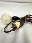 Vintage Single White Frosted Sugared 2" Christmas Light Bulb with Cord — photo 1
