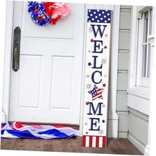 Patriotic 4th of July Welcome Sign for Front Porch, 250th one size America Flag