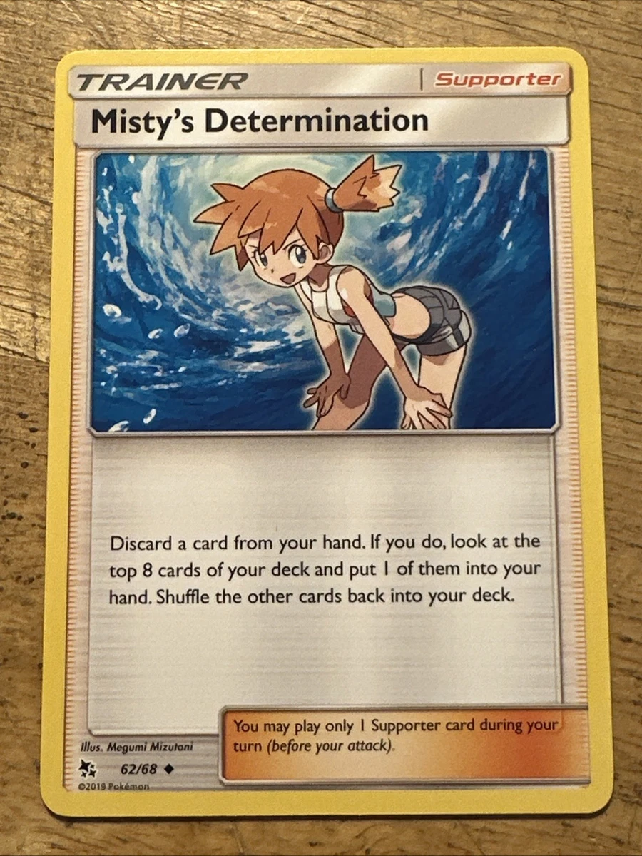 Misty's Determination 62/68 Non-Holo Hidden Fates NM/M Pokemon Card