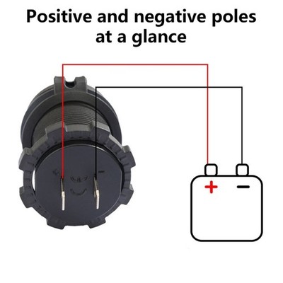 12V-24V USB Power Outlet with Waterproof Caps Rings Light USB Port for Car