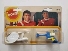 Star Trek II Enterprise Klingon Battle Cruiser 2 Pack Corgi 1982 MOC Kirk Spock 