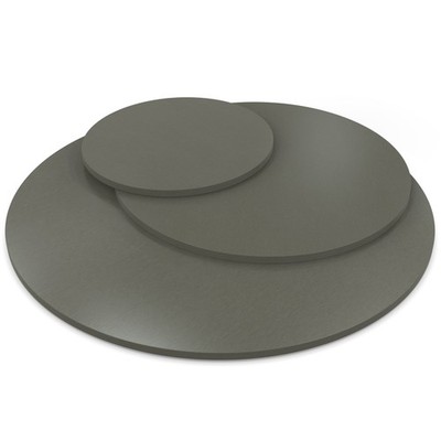 Tischplatte Rund Alux Caviar 19mm Spanplatte ABS Kante Möbelplatte