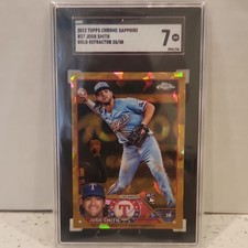 Topps 2023 Chrome Sapphire Josh Smith RC #37 Gold 20/50 SGC 7 Rangers
