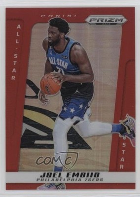 2024-25 Panini Prizm Deca All-Star Red Prizm 84/199 Joel Embiid #265 1m00
