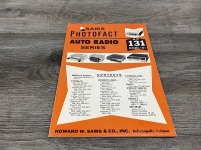 Sams Photofact Auto Radio Service Data Series Repair Magazine # AR-131