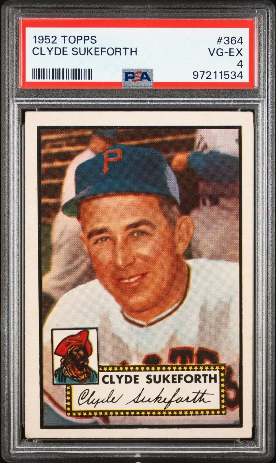 1952 Topps Clyde Sukeforth #364 PSA 4