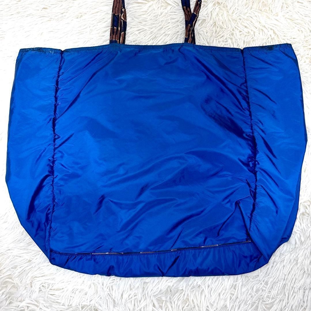 PRADA Nylon Tote Bag Brown Blue Women's Made in Italy Authentic USED From JAPAN thumbnail 17