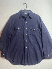 Vintage Woolrich Shirt Mens Large Heavy Chamois Flannel Button Up Made in USA