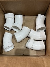 Pack of 7 Charlotte Pipe PVC DWV 45-Degree Street Elbow Fitting 1-1/2 in.