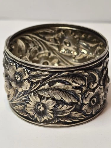 Sterling Silver Napkin Ring ~ Maryland Rose Repoussé #28 by S. Kirk & Son