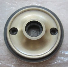 One 2-1/2" Classic Style Rosette w/ 5/8" Collar for Door Knobs, Antique Brass