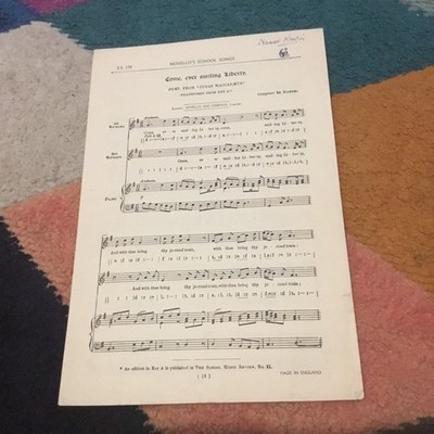 COME, EVER SMILING LIBERTY . Rare vintage sheet music . Fast Free shipping