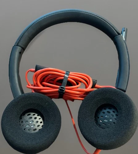 Poly Blackwire 3320 Noise Cancelling Headphones Works With Teams/Zoom