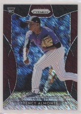 2019 Panini Prizm Tier III Burgundy Shimmer Prizm 1/25 Yency Almonte #274 3h9