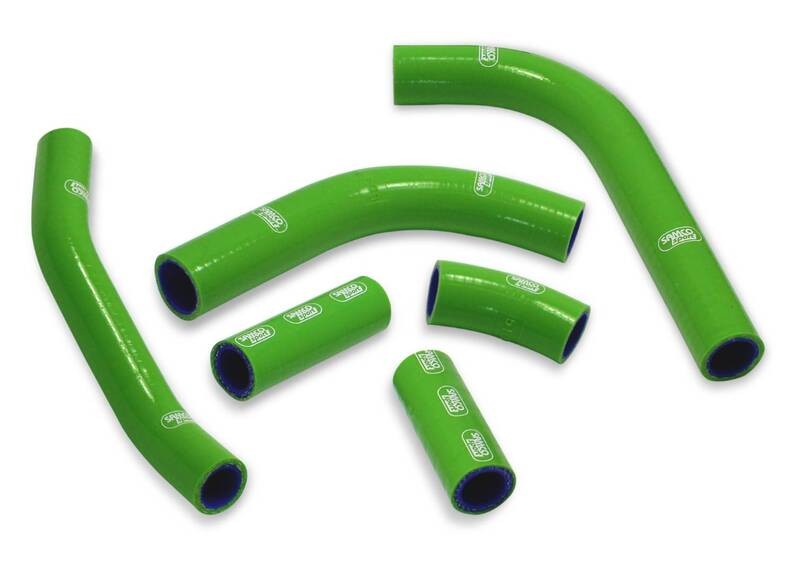 Durite de radiateur SAMCO kit de refroidissement 6 pièces pour moto verte Kawasaki KX450