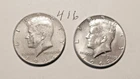 KENNEDY HALF DOLLAR,  40%  SILVER,  1966-P,   1968-D---416