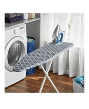 Mainstays Deluxe Ironing Board Cover & Pad Fits Most Grey Lattice NEW