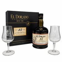 El Dorado Demerara 15 Jahre Rum 43% Vol. 0,7 L + 2 GläSer