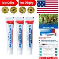 Hydrocortisone cream 1, 3oz Tube (Pack of 3), Maximum Strength Anti-Itch Cream