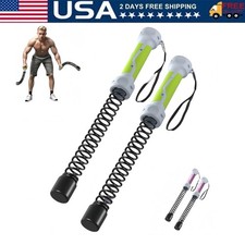 Portable Ropeless Battle Ropes for Home Gym, 2 Sticks Cordless Training Rope